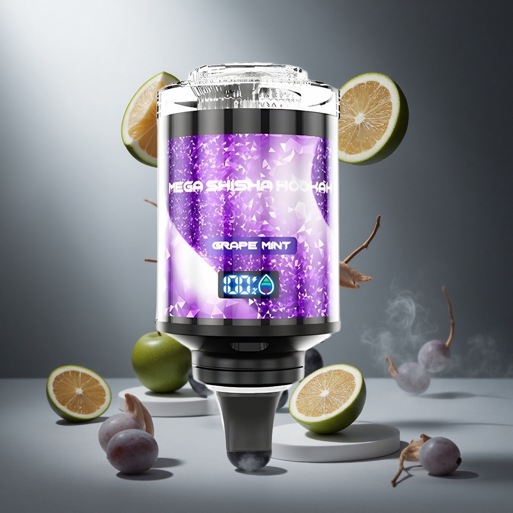 Winogrono-Mięta JNR Mega Shisha Hookah 100K 100000 zaciągnięć Poland wholesale Kompatybilność z komputerem stacjonarnym Ekran interaktywny