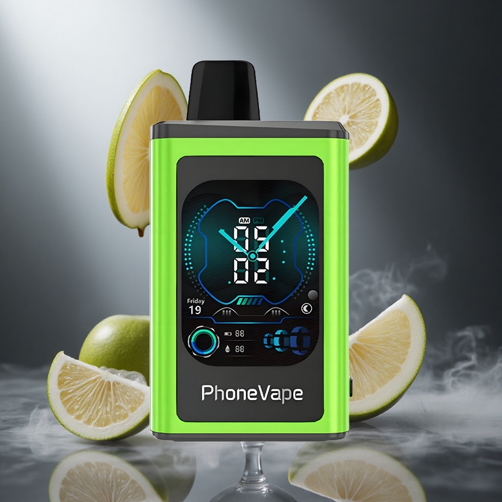 Kwaśne Jabłko Ice JNR PhoneVape 30000 puffs Poland wholesale Bateria 850mAh Type-C, Ekran Pełny