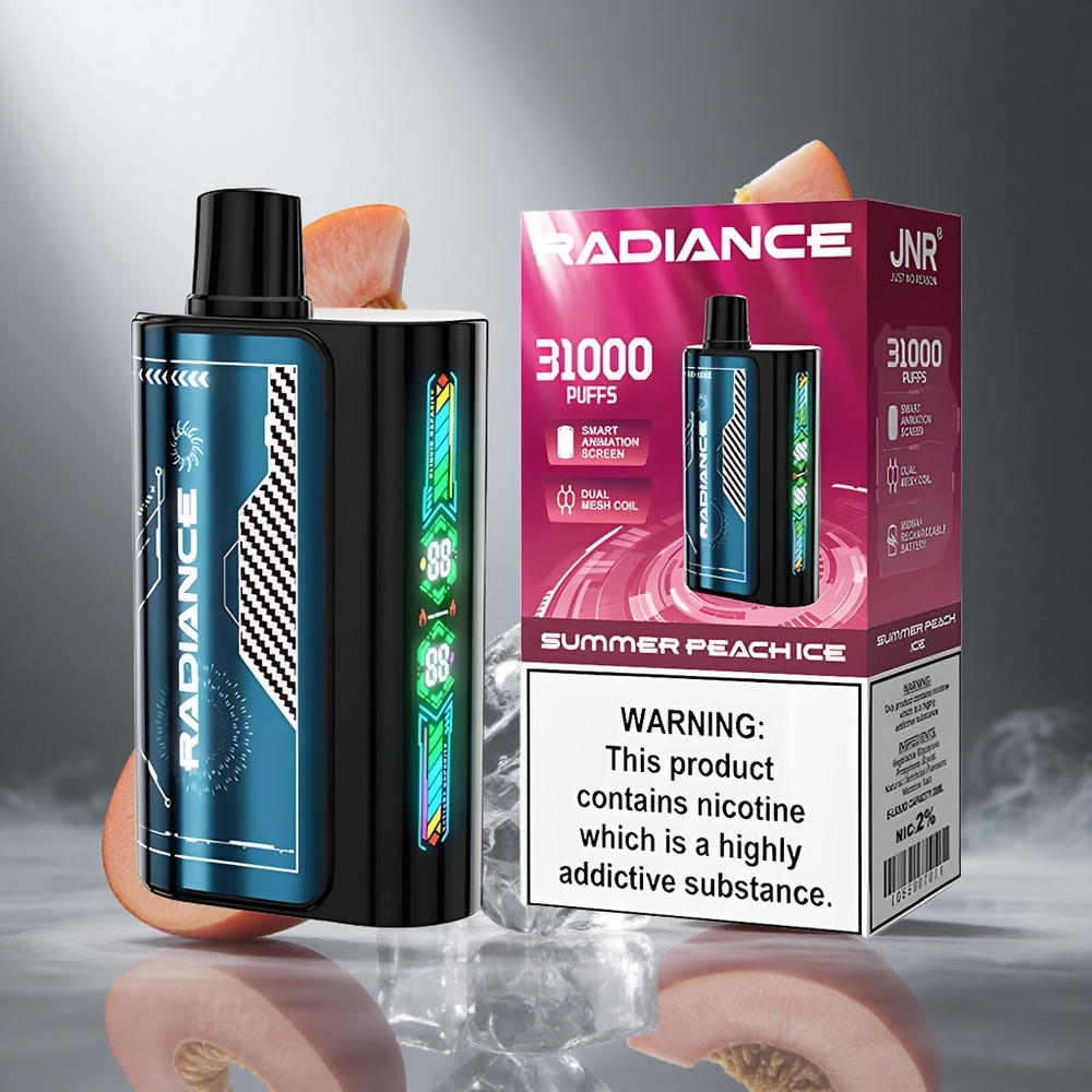 Letnia Brzoskwiniowa Mroźna JNR Radiance 31000 Puffs Poland wholesale Dual Mesh Coil