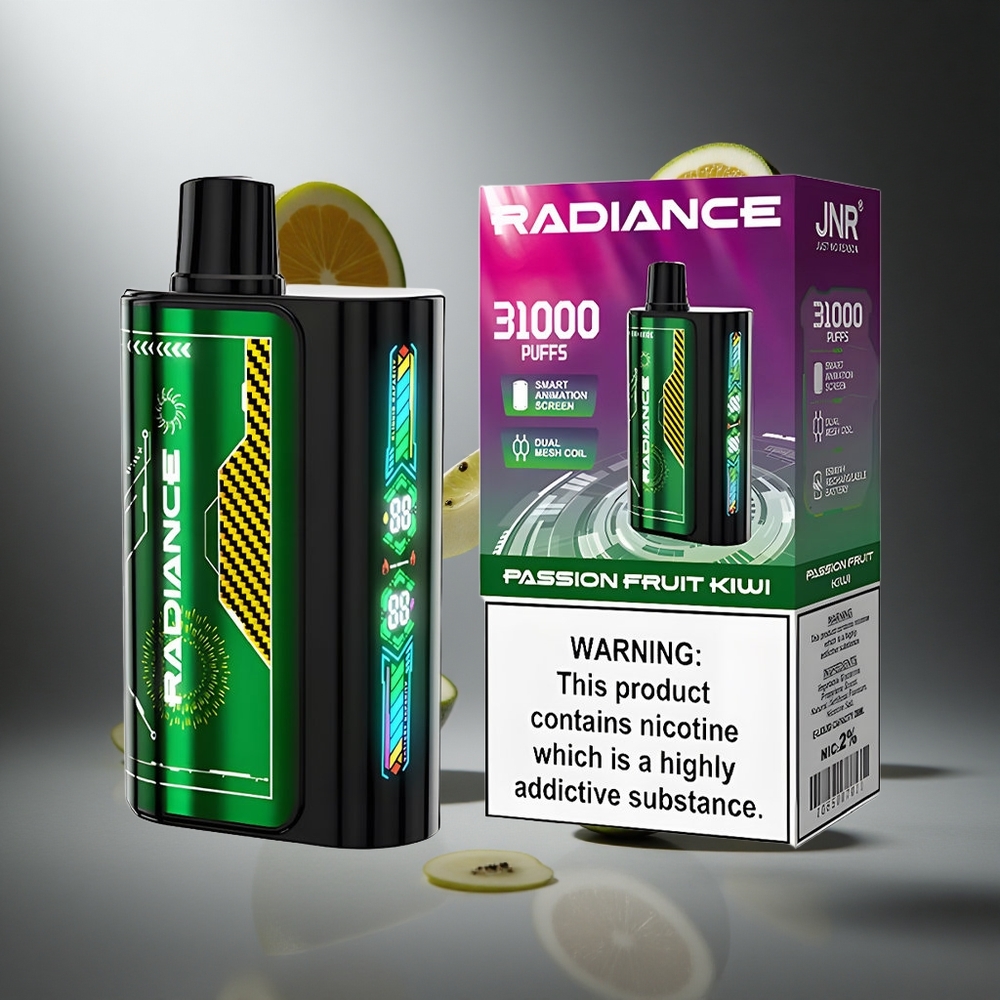 Passion Fruit Kiwi JNR Radiance 31000 Puffs Poland wholesale Dual Mesh Coil 28ml