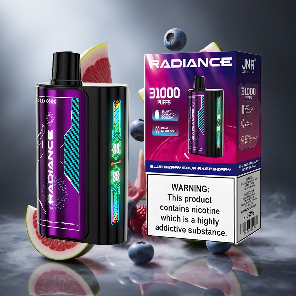 Połączenie Jagoda-Kwaśna Malina JNR Radiance 31000 Puffs Poland wholesale Dual Mesh Coil