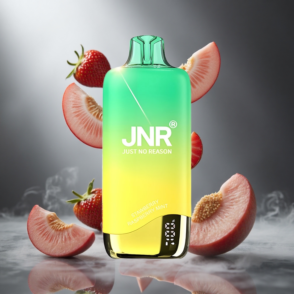 Truskawkowo-Brzoskwiniowa Mięta JNR Rainbow 10500 Puffs Poland wholesale 18ml e-Liquid Tank 600mAh Battery