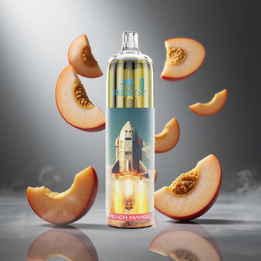 Brzoskwinia Mango JNR Rocket-X 12400 Puffs Poland wholesale z RGB i Regulacją Przepływu Powietrza