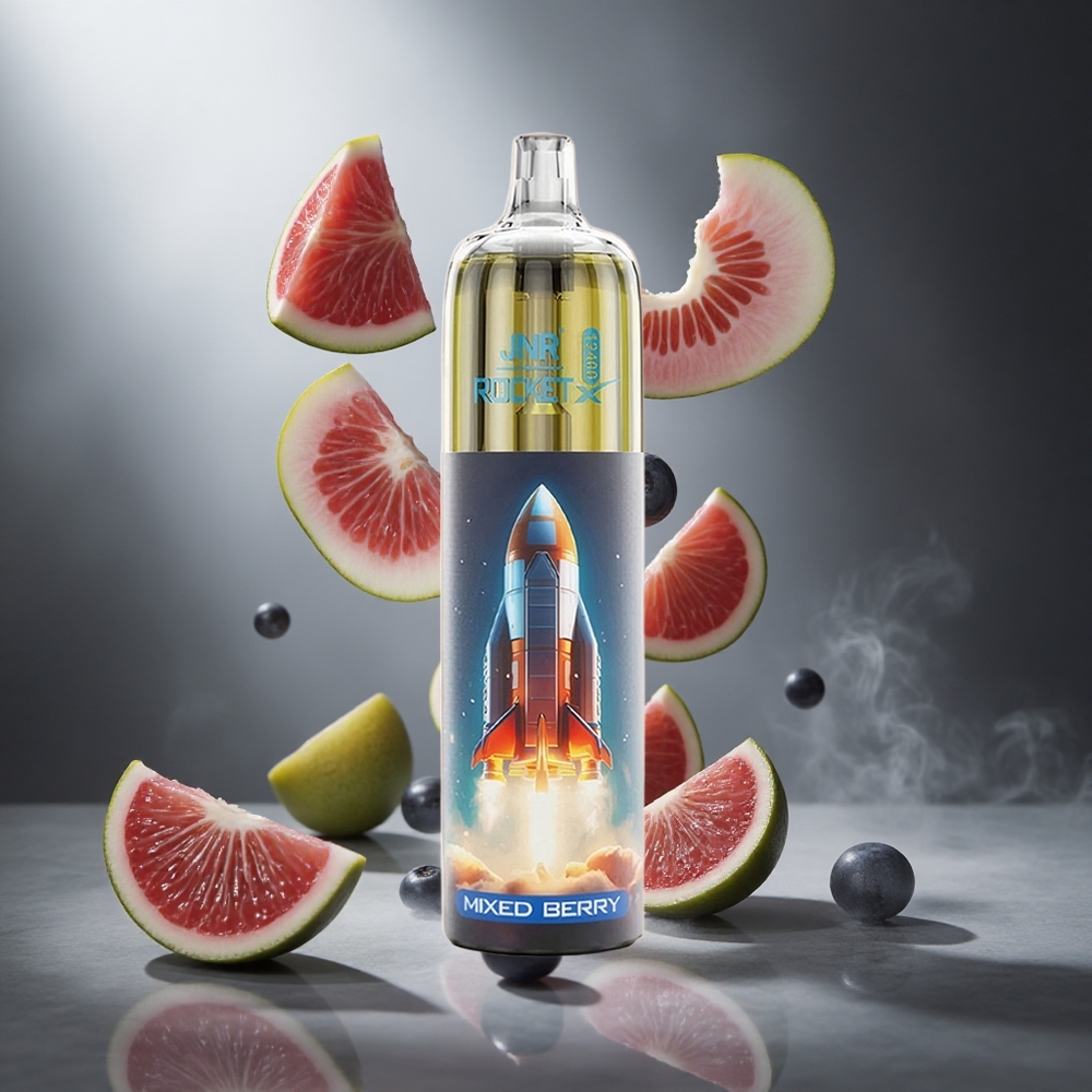 Mieszane Jagody JNR Rocket-X 12400 Puffs Poland wholesale z RGB światłami i Regulacją Przepływu Powietrza