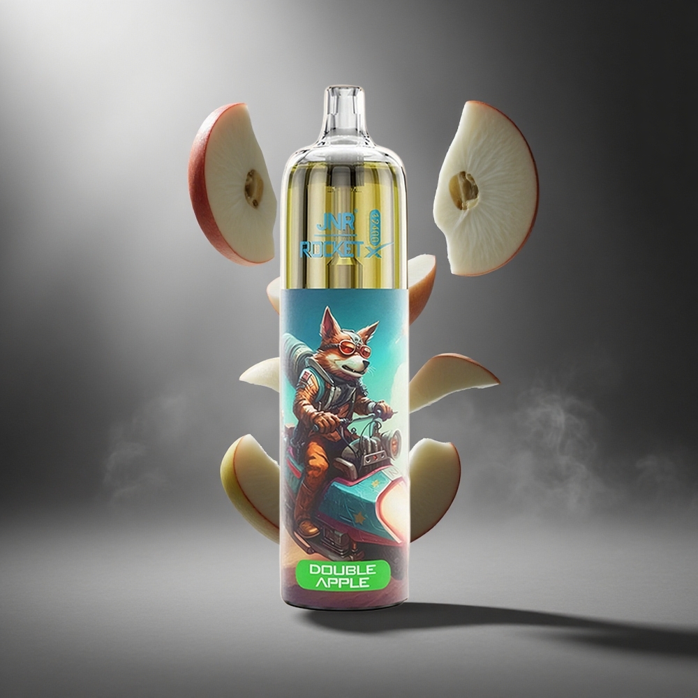 Podwójne Jabłko JNR Rocket-X 12400 Puffs Poland wholesale z regulowanym przepływem powietrza i RGB