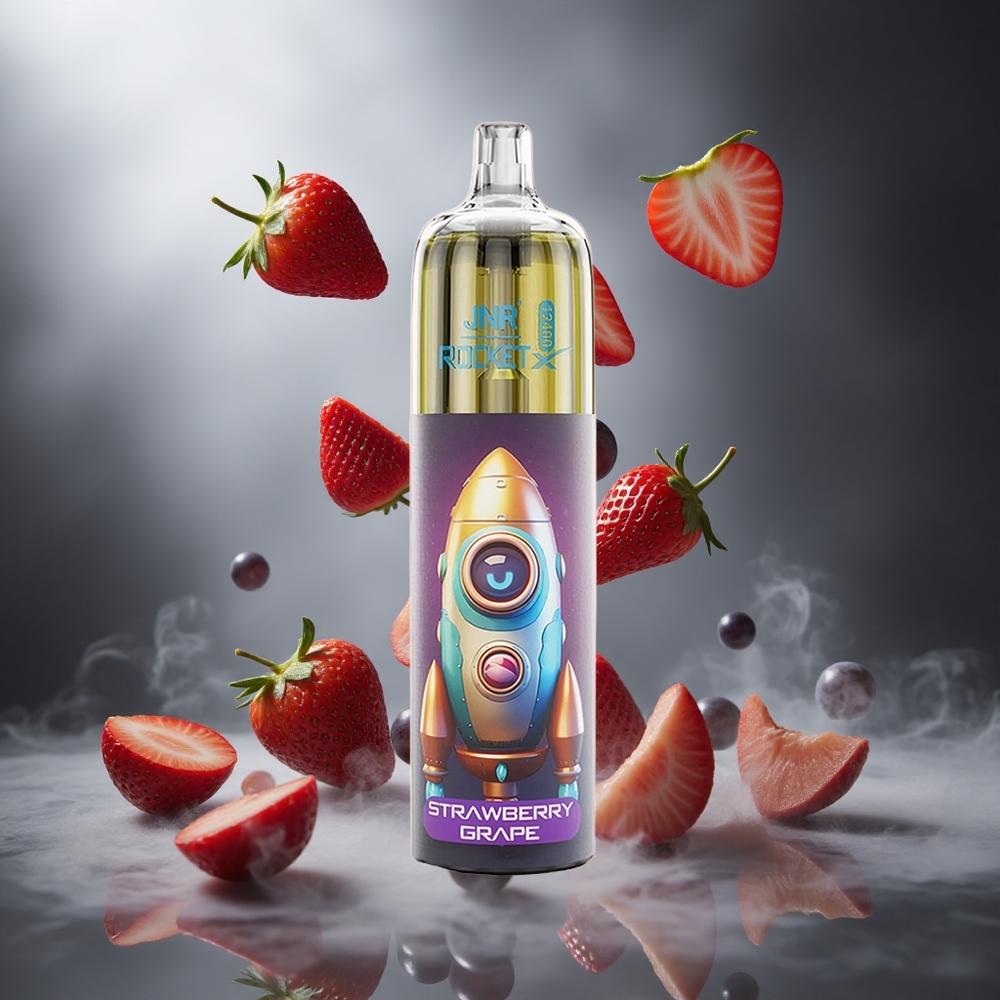 Truskawka Winogrono JNR Rocket-X 12400 Puffs Poland wholesale RGB lights Adjustable Airflow