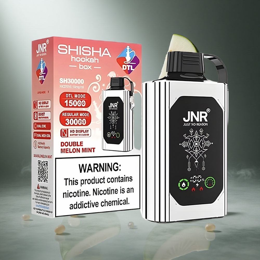 Podwójny Melon Mięta JNR Shisha Hookah Box 20500 Puffs Poland wholesale HD Display Dual Mesh Coil
