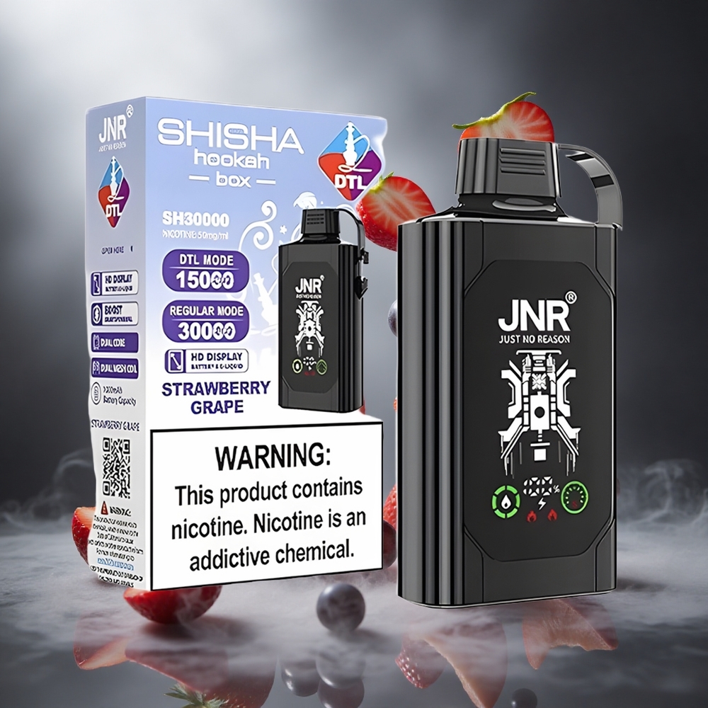 Truskawka Winogrono JNR Shisha Hookah Box 20500 Puffs Poland wholesale Wyświetlacz HD Bateria 1000mAh