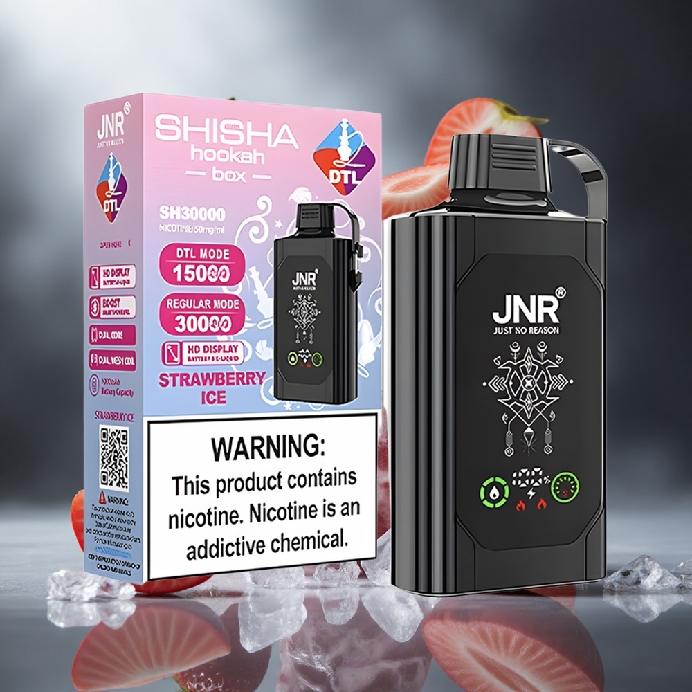 Truskawkowo-Miętowy JNR Shisha Hookah Box 20500 Puffs Poland wholesale Wyświetlacz HD Bateria 1000mAh