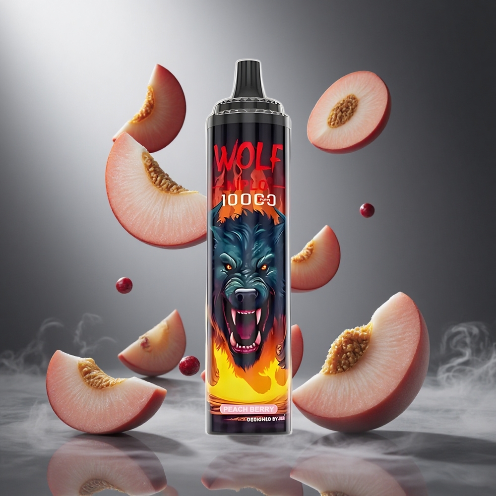 Brzoskwinia Jagoda JNR Wolf Niplo 10000 Puffs Poland wholesale 20ml Pojemność Płynu