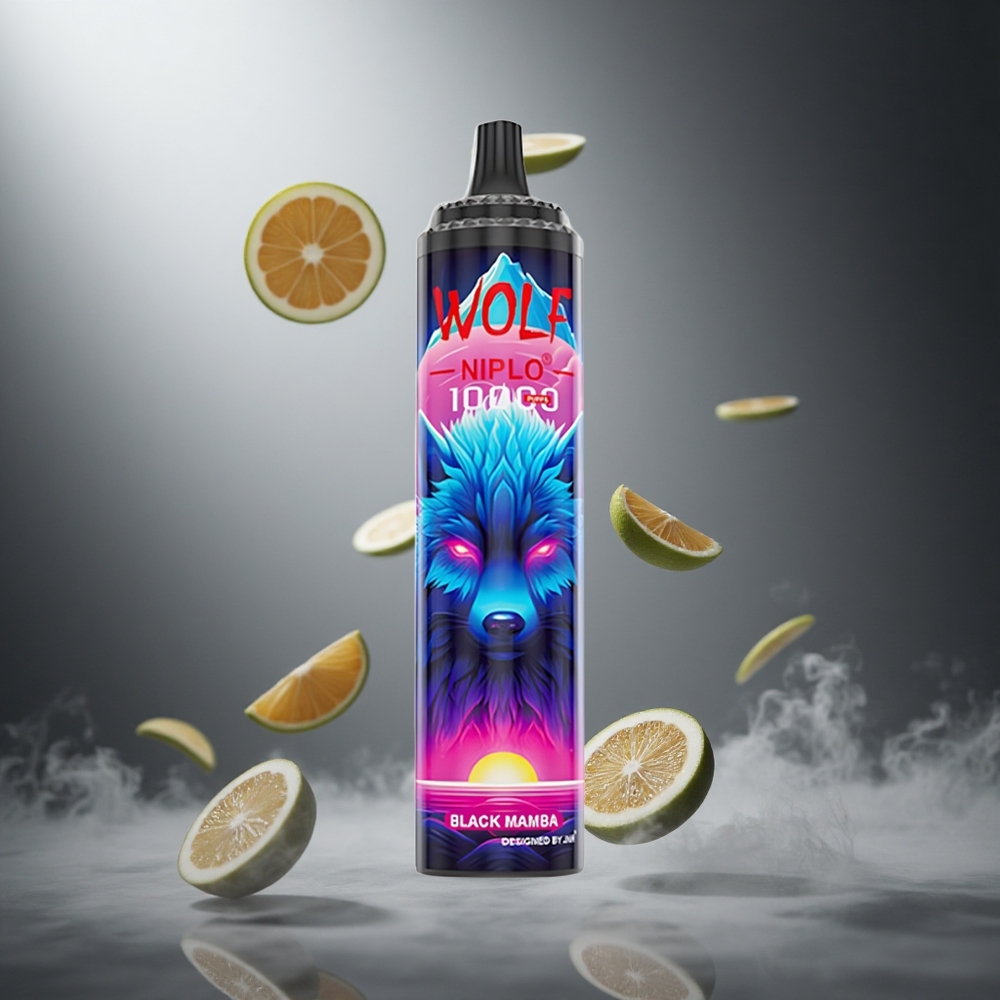 Czarna Mamba JNR Wolf Niplo 10000 Puffs Polska Hurtownia Typ-C Szybkie Ładowanie 20ml Pojemność