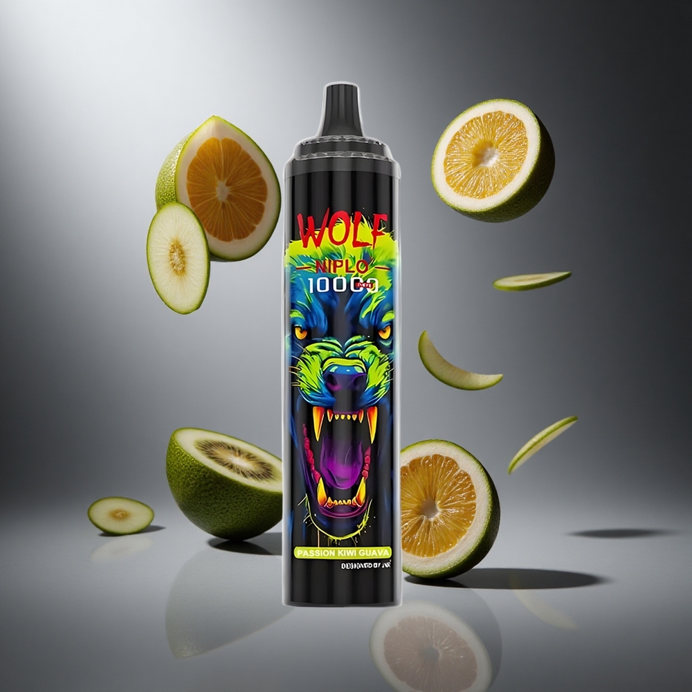 Passion Kiwi Guava JNR Wolf Niplo 10000 Puffs Poland wholesale Moc baterii: 650mAh Pojemność e-liquidu: 20ml