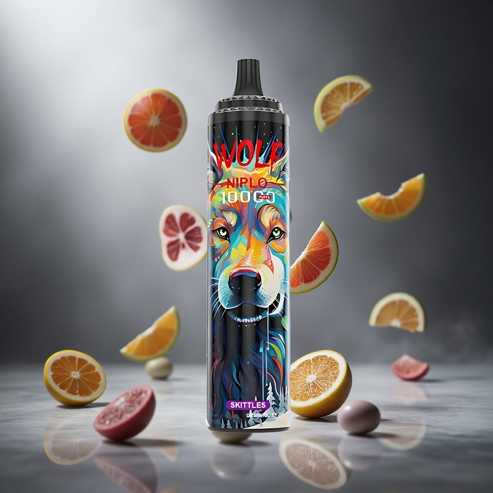 Skittles (Tęczowe Cukierki) JNR Wolf Niplo 10000 Puffs 20ml Poland wholesale Typ-C szybkie ładowanie