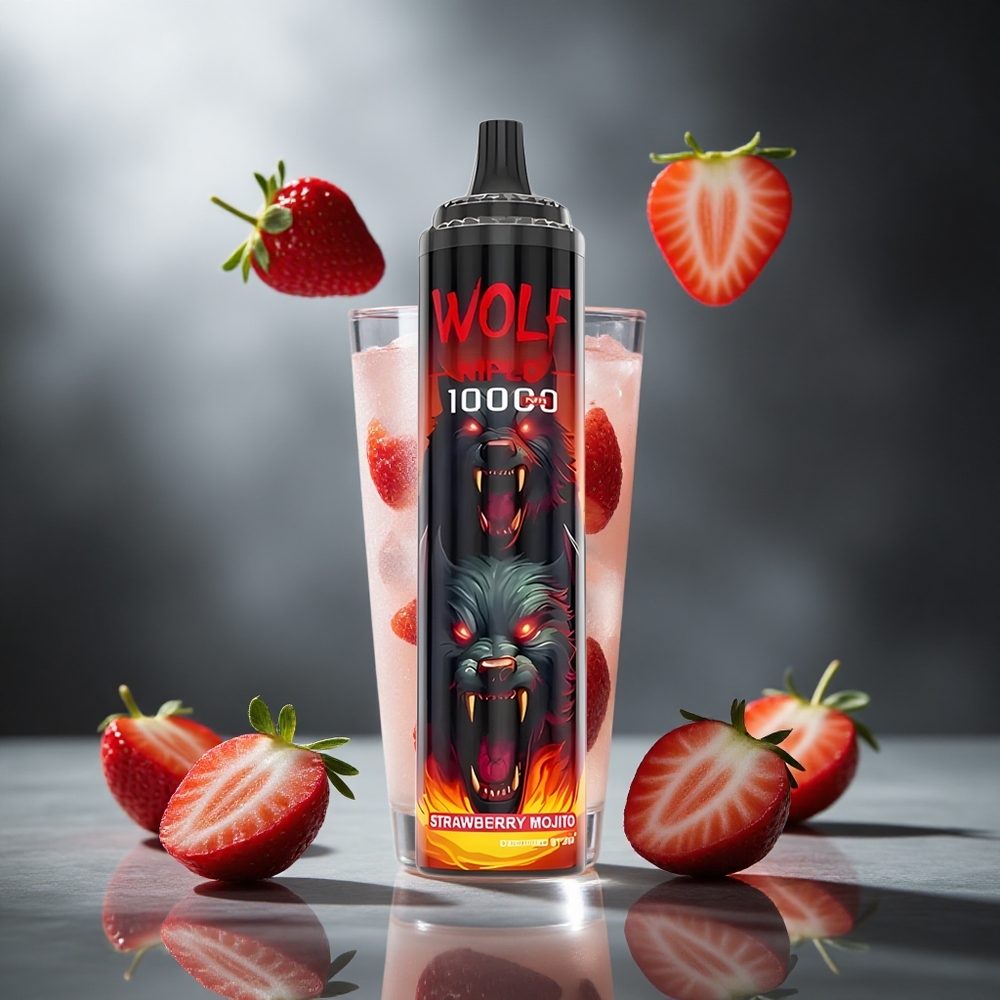 Truskawka Mojito JNR Wolf Niplo 10000 Puffs Poland wholesale 20ml Pojemność Płynu