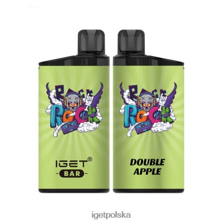Iget Vape - nikotynowy iget bar 3500 zaciągnięć 6TP2RX392 podwójne jabłko