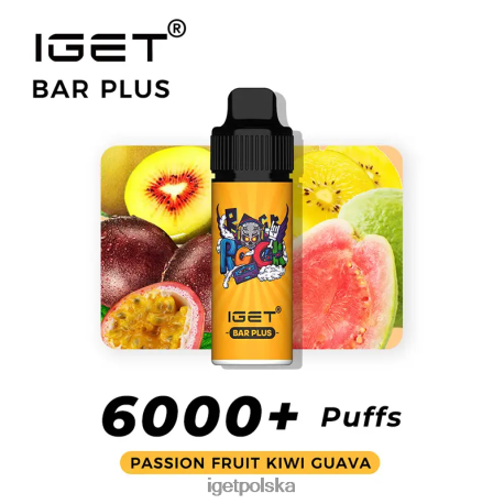 Iget Eshop - Beznikotynowy baton iget plus zestaw do waporyzacji 6TP2RX375 gujawa kiwi z marakui