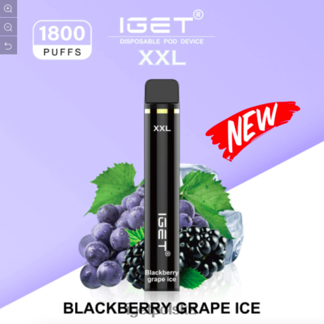 Iget Vape Flavours - iget xxl - 1800 zaciągnięć 6TP2RX597 lód z winogron jeżynowych