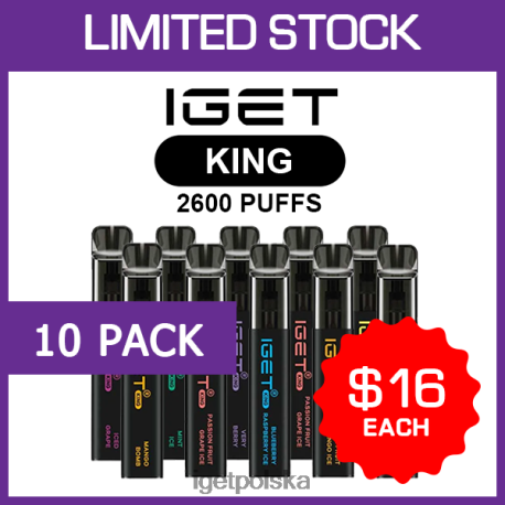 Iget Online - iget king - 2600 zaciągnięć - 10 sztuk 6TP2RX504