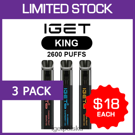 Iget Bar Online - iget king - 2600 zaciągnięć - 3 szt 6TP2RX476