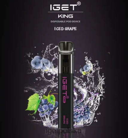 Iget Vape Flavours - iget king - 2600 zaciągnięć 6TP2RX499 mrożone winogrona