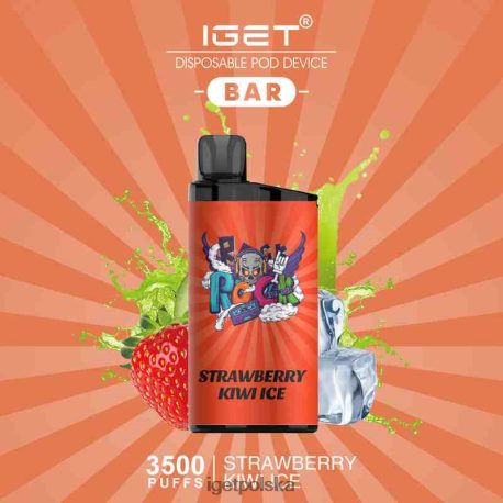 Iget Store - batonik iget - 3500 zaciągnięć 6TP2RX587 lód truskawkowy i kiwi