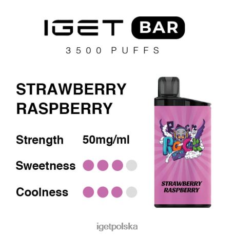 Iget Store - iget bar 3500 zaciągnięć 6TP2RX273 truskawka malina