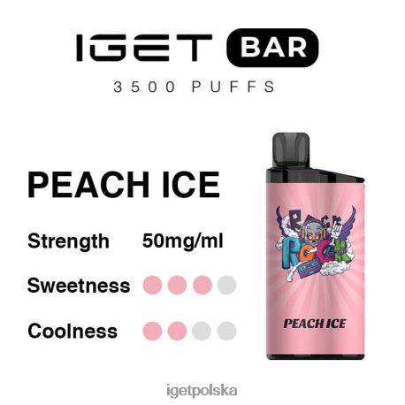 Iget Vape - iget bar 3500 zaciągnięć 6TP2RX279 lód brzoskwiniowy