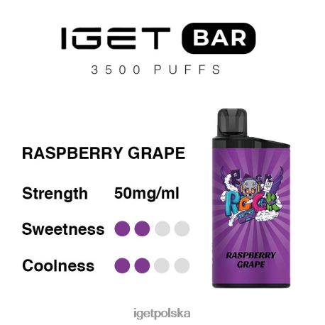 Iget Bar - iget bar 3500 zaciągnięć 6TP2RX280 winogrono malinowe
