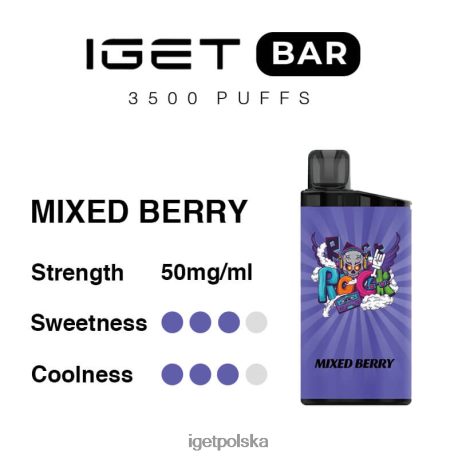 Iget Store - iget bar 3500 zaciągnięć 6TP2RX283 zmiksowane jagody