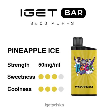 Iget Bar Store - iget bar 3500 zaciągnięć 6TP2RX284 lód ananasowy