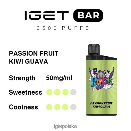 Iget Bar Online - iget bar 3500 zaciągnięć 6TP2RX297 gujawa kiwi z marakui