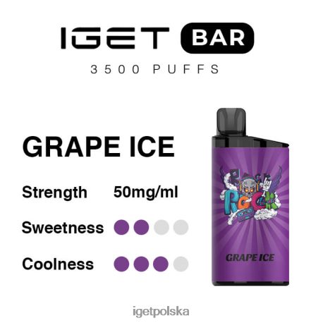 Iget Bar - iget bar 3500 zaciągnięć 6TP2RX300 lód winogronowy