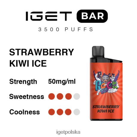 Iget Store - iget bar 3500 zaciągnięć 6TP2RX303 lód truskawkowy i kiwi