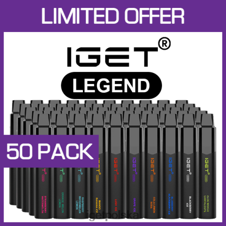 Iget Vape Flavours - iget legenda - 4000 zaciągnięć - 50 sztuk 6TP2RX531