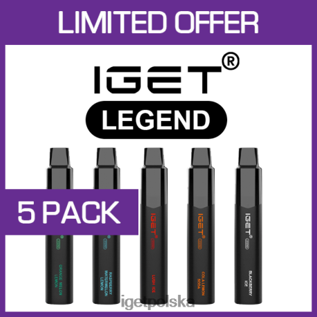 Iget Bar - iget legenda - 4000 zaciągnięć - 5 sztuk 6TP2RX519