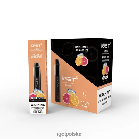Iget Online - iget legenda 4000 zaciągnięć 6TP2RX321 różowy, cytrynowo-pomarańczowy lód