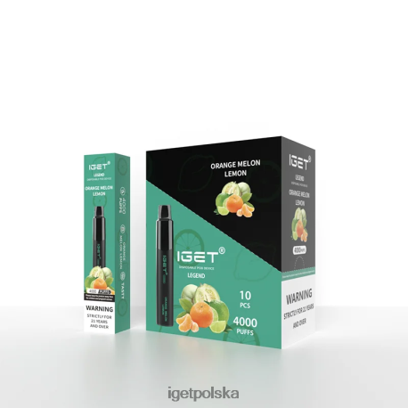 Iget Bar - iget legenda 4000 zaciągnięć 6TP2RX335 pomarańcza melon cytryna