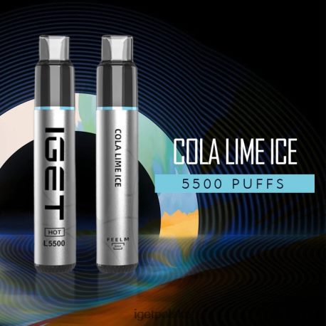 Iget Vape Flavours - jest mi gorąco - 5500 zaciągnięć 6TP2RX521 lód z coli i limonki