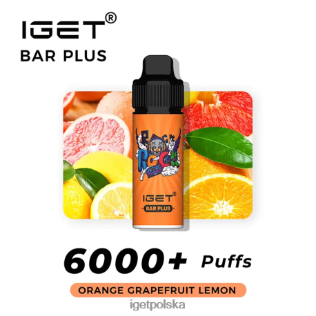 Iget Online Order - iget bar plus - 6000 zaciągnięć 6TP2RX562 pomarańczowa cytryna