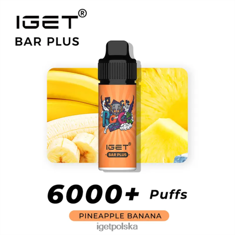 Iget Online - iget bar plus - 6000 zaciągnięć 6TP2RX600 banan ananasowy