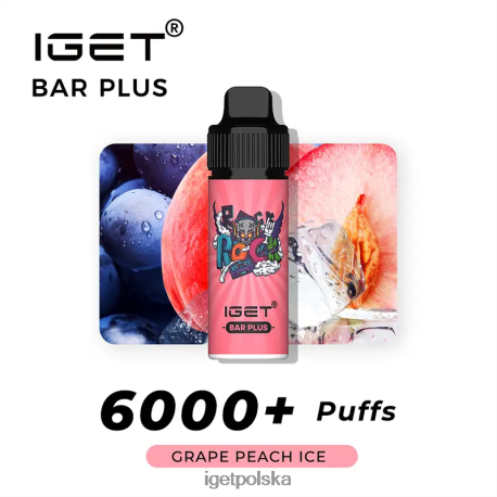 Iget Online - batonik iget plus 6000 zaciągnięć 6TP2RX236 winogrono-brzoskwinia lce
