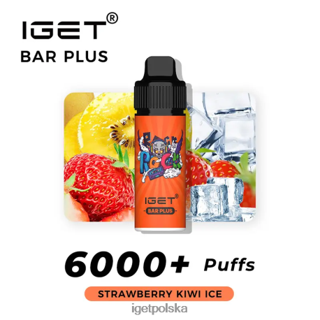 Iget Vape Flavours - batonik iget plus 6000 zaciągnięć 6TP2RX241 lód truskawkowy i kiwi