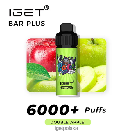 Iget Eshop - batonik iget plus 6000 zaciągnięć 6TP2RX245 podwójne jabłko