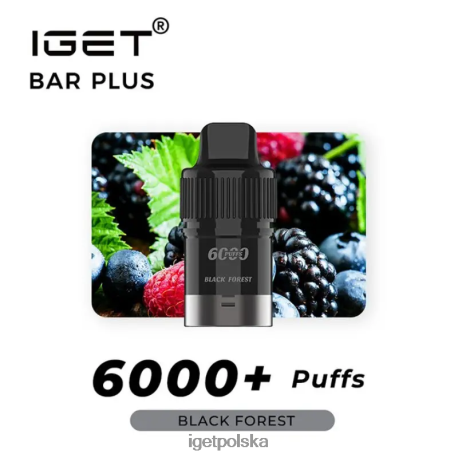 Iget Eshop - iget bar plus kapsułka 6000 zaciągnięć 6TP2RX265 czarny Las