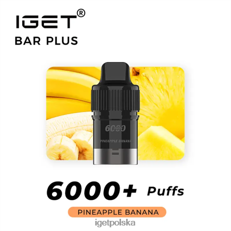 Iget Online Order - iget bar plus kapsułka 6000 zaciągnięć 6TP2RX268 banan ananasowy