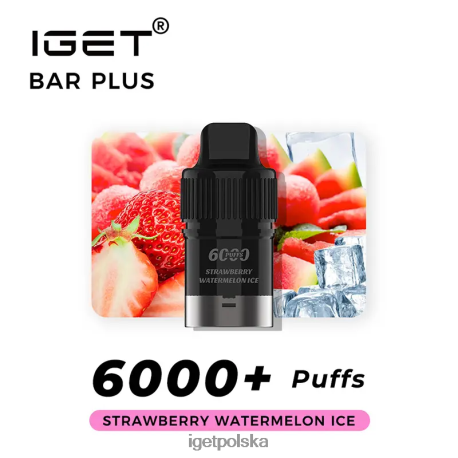 Iget Vape Flavours - iget bar plus kapsułka 6000 zaciągnięć 6TP2RX271 lód arbuzowo-truskawkowy