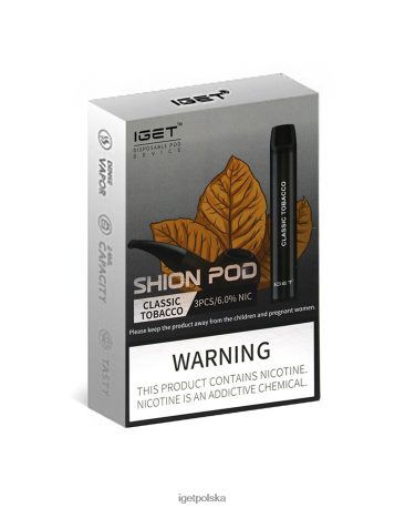 Iget Bar Online - 3 x iget shion 6TP2RX9 klasyczny tytoń